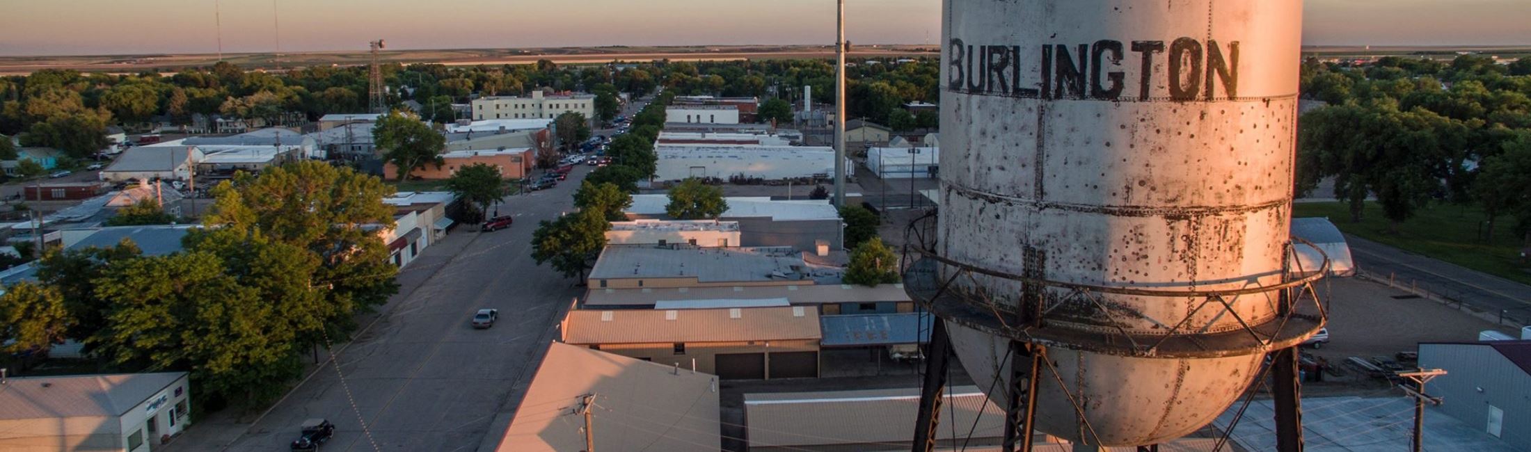 A shot of the Burlington strip and water tower. Showcasing the subtle but developed beauty of Burlington. Great place for homeowning. Get a quote from Robert Castle Mortgage today.
