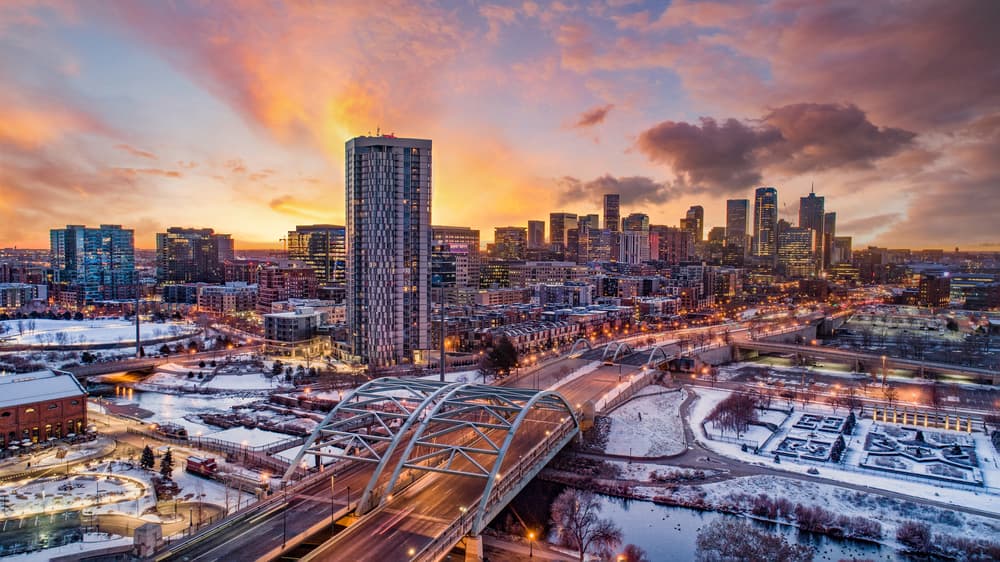 Beautiful Shot Of The Denver High-rises. Get A Loan Today