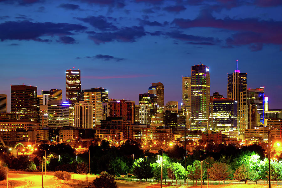 downtown-denver-colorful-colorado-skyline-at-twilight-gregory-ballos | rcastlemortgage.com